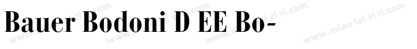 Bauer Bodoni D EE Bo字体转换